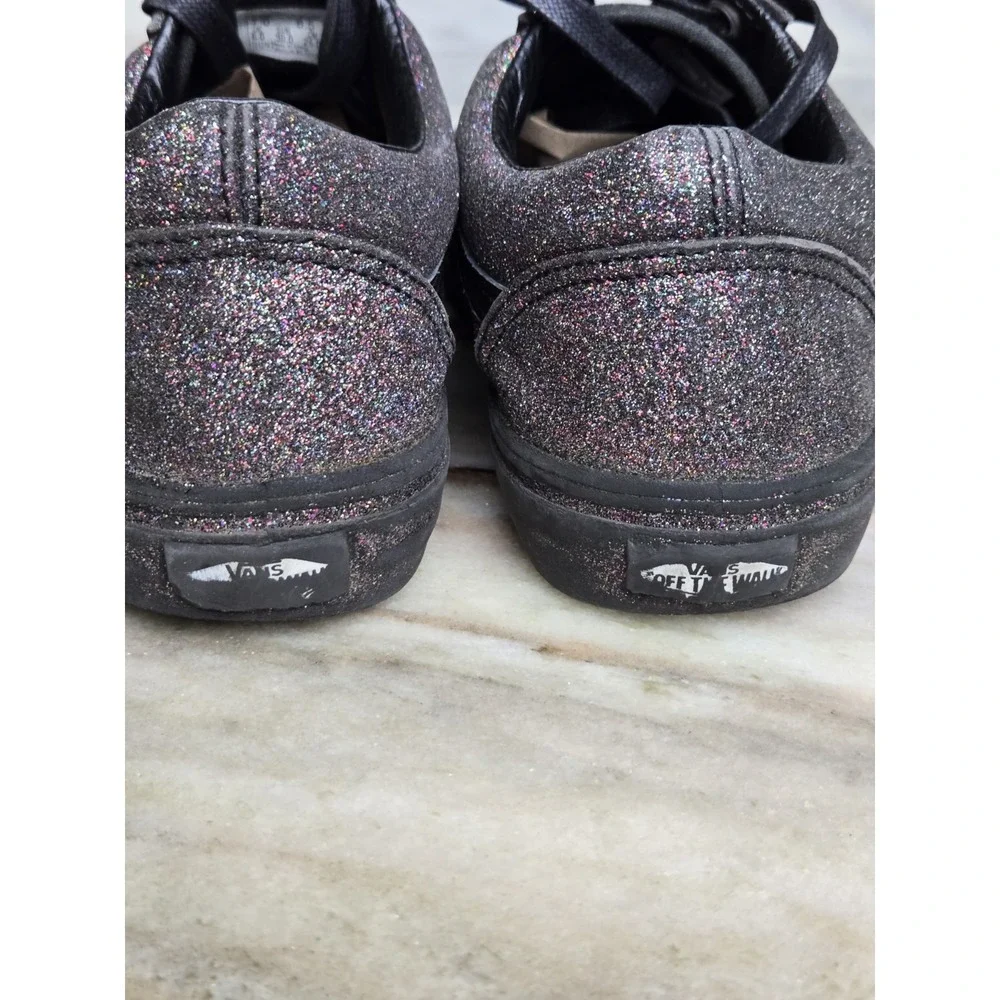 Vans Black Rainbow Glitter Men 7 Women 8.5 Skate‎ Grunge Y2K Gorecore